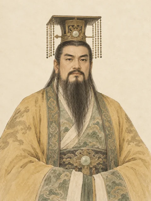 黄帝：AI 创作示意，非历史画像