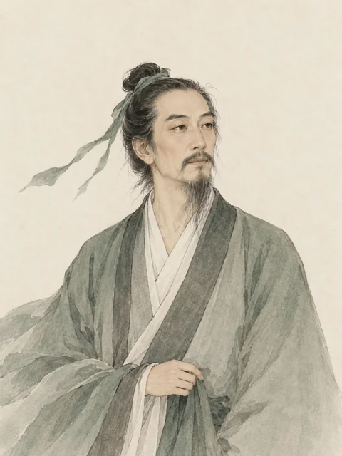 列子：AI 创作示意，非历史画像