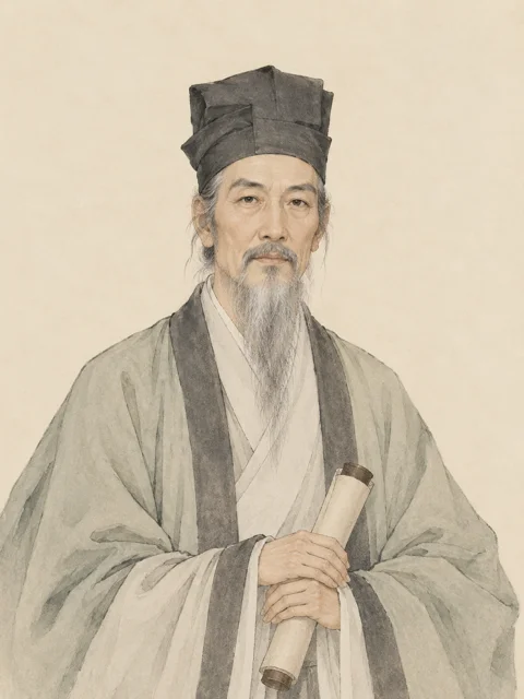 司马承祯：AI 创作示意，非历史画像